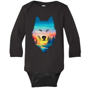 Wolf Will Survive Wolves Lovers Design One For Wolf Lovers Baby Long Sleeve Bodysuit