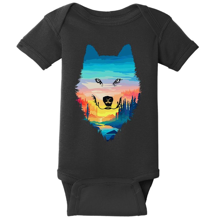 Wolf Will Survive Wolves Lovers Design One For Wolf Lovers Baby Bodysuit