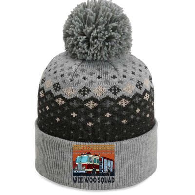 Wee Woo Squad Fire Truck Firefighter Vintage The Baniff Cuffed Pom Beanie