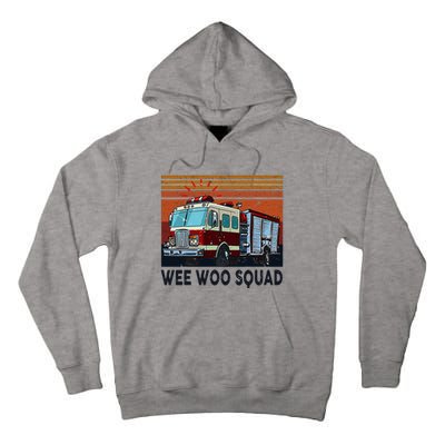 Wee Woo Squad Fire Truck Firefighter Vintage Tall Hoodie