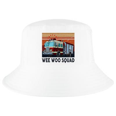 Wee Woo Squad Fire Truck Firefighter Vintage Cool Comfort Performance Bucket Hat