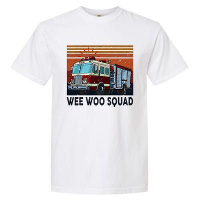 Wee Woo Squad Fire Truck Firefighter Vintage Garment-Dyed Heavyweight T-Shirt