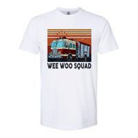 Wee Woo Squad Fire Truck Firefighter Vintage Softstyle CVC T-Shirt