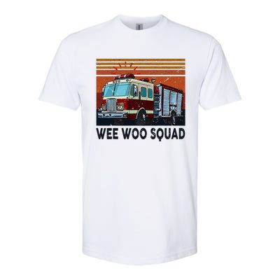 Wee Woo Squad Fire Truck Firefighter Vintage Softstyle® CVC T-Shirt