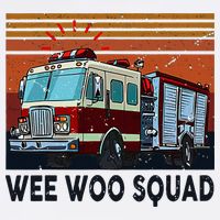 Wee Woo Squad Fire Truck Firefighter Vintage Cooling Performance Crew T-Shirt