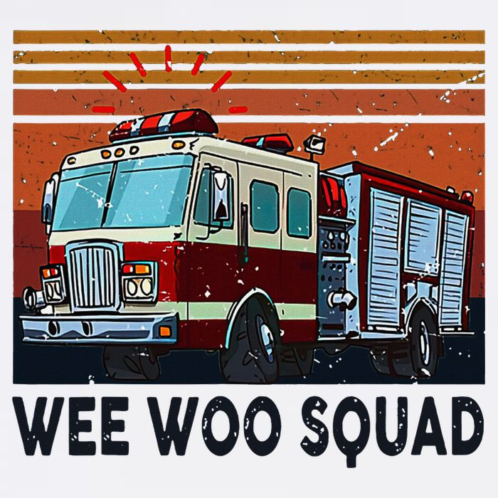 Wee Woo Squad Fire Truck Firefighter Vintage Cooling Performance Crew T-Shirt