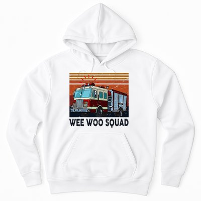 Wee Woo Squad Fire Truck Firefighter Vintage Hoodie