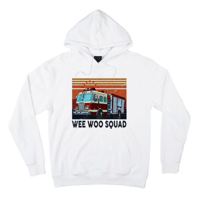 Wee Woo Squad Fire Truck Firefighter Vintage Hoodie