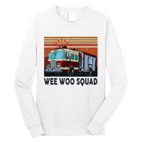 Wee Woo Squad Fire Truck Firefighter Vintage Long Sleeve Shirt