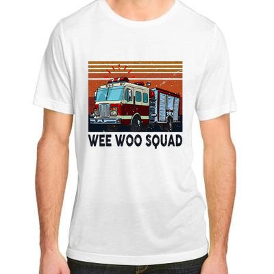 Wee Woo Squad Fire Truck Firefighter Vintage Adult ChromaSoft Performance T-Shirt