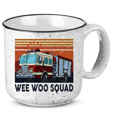 Wee Woo Squad Fire Truck Firefighter Vintage 15oz Campfire Ceramic Mug