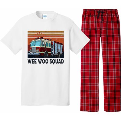 Wee Woo Squad Fire Truck Firefighter Vintage Pajama Set