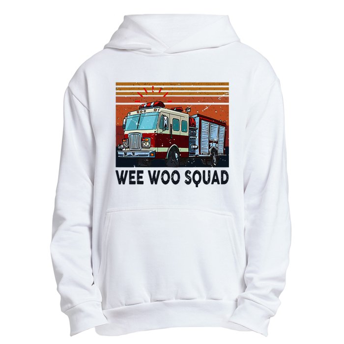 Wee Woo Squad Fire Truck Firefighter Vintage Urban Pullover Hoodie