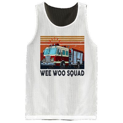 Wee Woo Squad Fire Truck Firefighter Vintage Mesh Reversible Basketball Jersey Tank