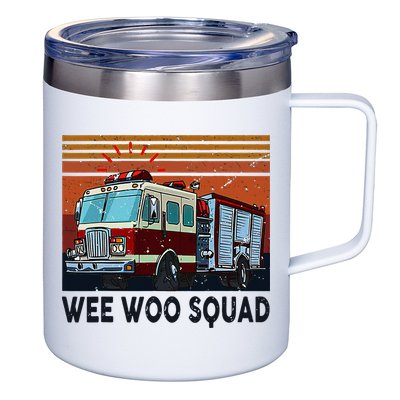 Wee Woo Squad Fire Truck Firefighter Vintage 12oz Stainless Steel Coffee Mug