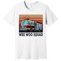 Wee Woo Squad Fire Truck Firefighter Vintage Premium T-Shirt