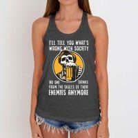 Wrong With Society Drink From The Skull Of Your Enemies Women's Knotted Racerback Tank