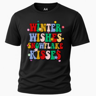 Winter Wishes Snowflake Kisses Retro Christmas Performance Shirt