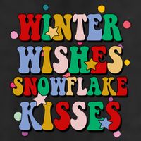 Winter Wishes Snowflake Kisses Retro Christmas Trucker Hat