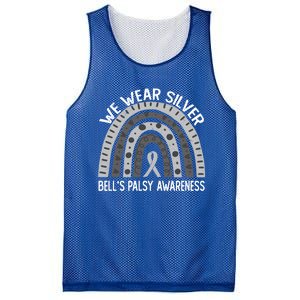 We Wear Silver For Bell’s Palsy Awareness Cute Gift Mesh Reversible Basketball Jersey Tank