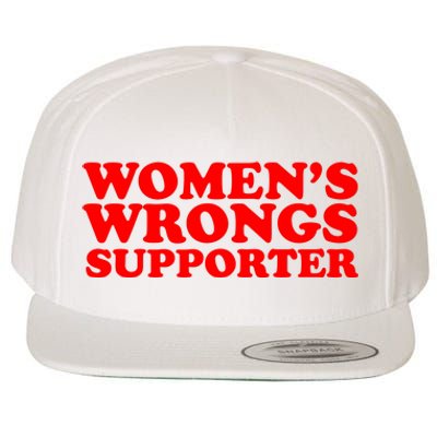 WOMENS WRONGS Supporter Wool Snapback Cap