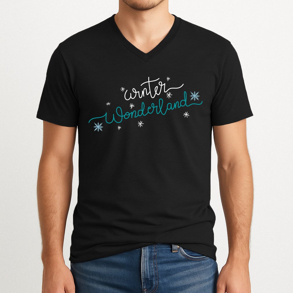 Winter Wonderland Snowflake V-Neck T-Shirt
