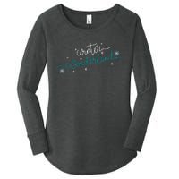 Winter Wonderland Snowflake Women's Perfect Tri Tunic Long Sleeve Shirt