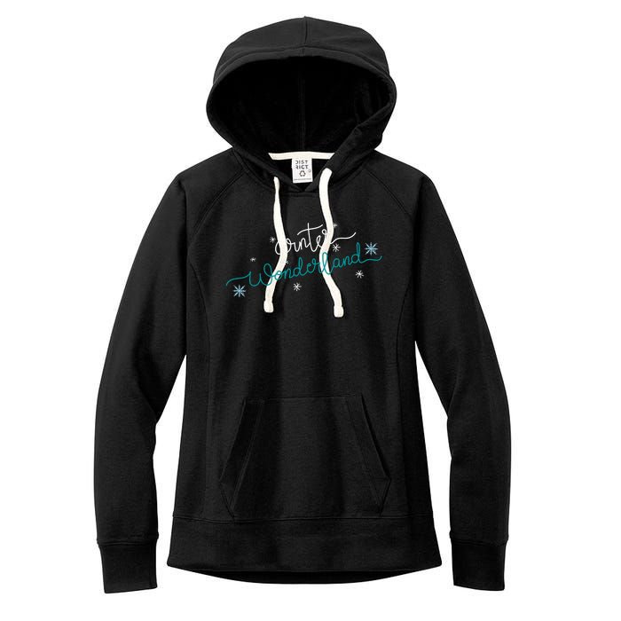 Winter Wonderland Snowflake Women's Fleece Hoodie