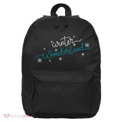 Winter Wonderland Snowflake 16 in Basic Backpack