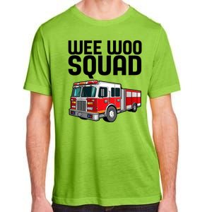 Wee Woo Squad Funny Firefighter Firetruck Adult ChromaSoft Performance T-Shirt