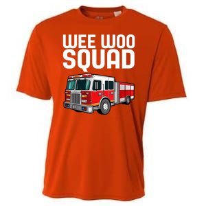 Wee Woo Squad Funny Firefighter Firetruck Cooling Performance Crew T-Shirt