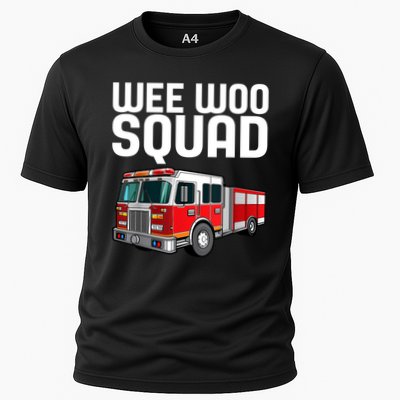 Wee Woo Squad Funny Firefighter Firetruck Performance Shirt