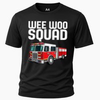 Wee Woo Squad Funny Firefighter Firetruck Cooling Performance Crew T-Shirt