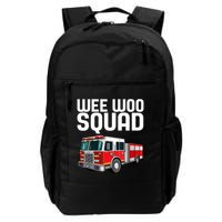 Wee Woo Squad Funny Firefighter Firetruck Backpack