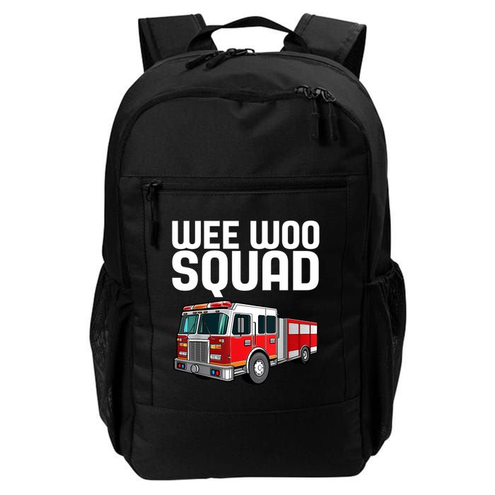 Wee Woo Squad Funny Firefighter Firetruck Backpack