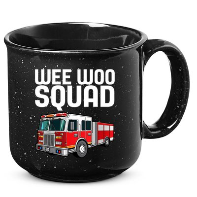 Wee Woo Squad Funny Firefighter Firetruck 15oz Campfire Ceramic Mug