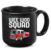 Wee Woo Squad Funny Firefighter Firetruck 15oz Campfire Ceramic Mug