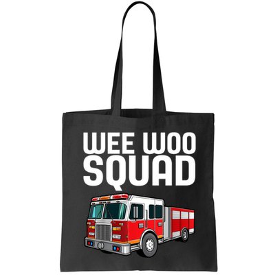 Wee Woo Squad Funny Firefighter Firetruck Bag
