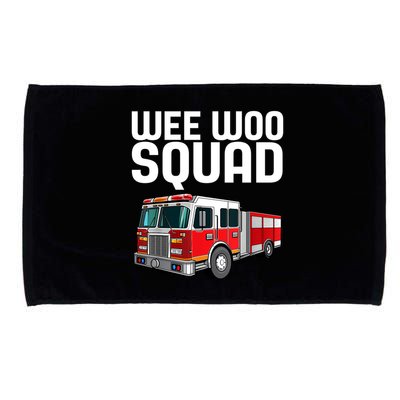 Wee Woo Squad Funny Firefighter Firetruck Microfiber Hand Towel