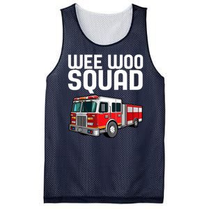 Wee Woo Squad Funny Firefighter Firetruck Mesh Reversible Basketball Jersey Tank