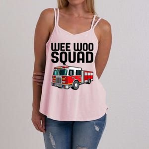 Wee Woo Squad Funny Firefighter Firetruck Women's Strappy Tank