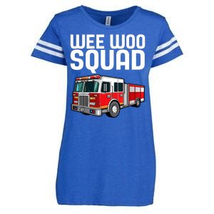 Wee Woo Squad Funny Firefighter Firetruck Enza Ladies Jersey Football T-Shirt