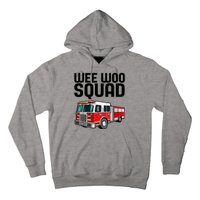 Wee Woo Squad Funny Firefighter Firetruck Hoodie