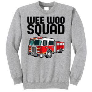 Wee Woo Squad Funny Firefighter Firetruck Sweatshirt