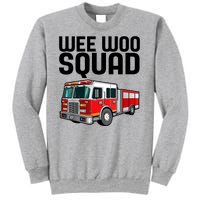 Wee Woo Squad Funny Firefighter Firetruck Sweatshirt