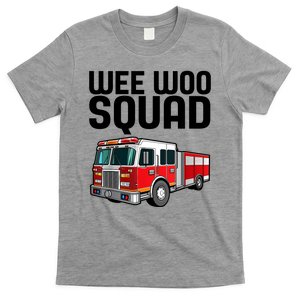 Wee Woo Squad Funny Firefighter Firetruck T-Shirt