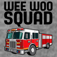 Wee Woo Squad Funny Firefighter Firetruck Tall T-Shirt