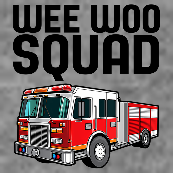 Wee Woo Squad Funny Firefighter Firetruck Tall T-Shirt