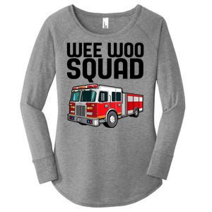 Wee Woo Squad Funny Firefighter Firetruck Women's Perfect Tri Tunic Long Sleeve Shirt