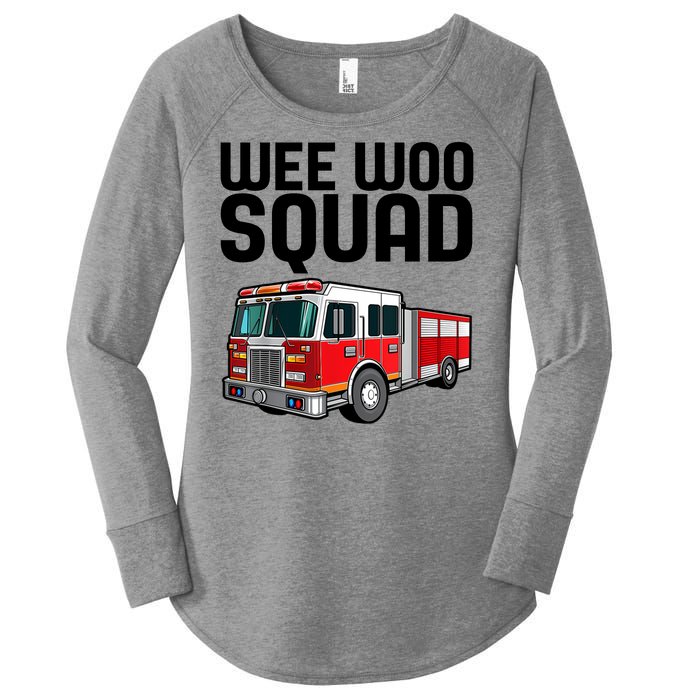 Wee Woo Squad Funny Firefighter Firetruck Women's Perfect Tri Tunic Long Sleeve Shirt